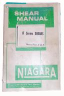 Niagara-Niagara IF Series Shear Operation Manual & Parts List-IF-01